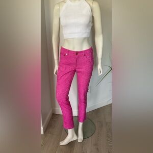 Eric Pink Textured Jeans Tummy Control size 4